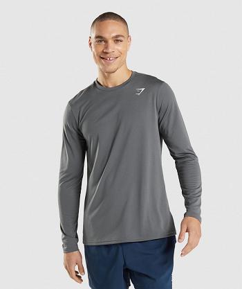 Gymshark Arrival Muške Dugi Rukav Sive | HR 2635VRW